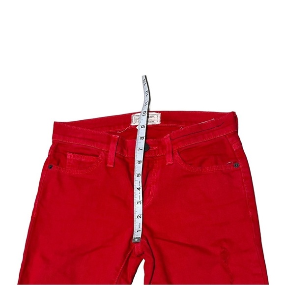 Current Elliot The Stiletto Victory Red Crop Jeans Size 0 - Picture 5 of 11